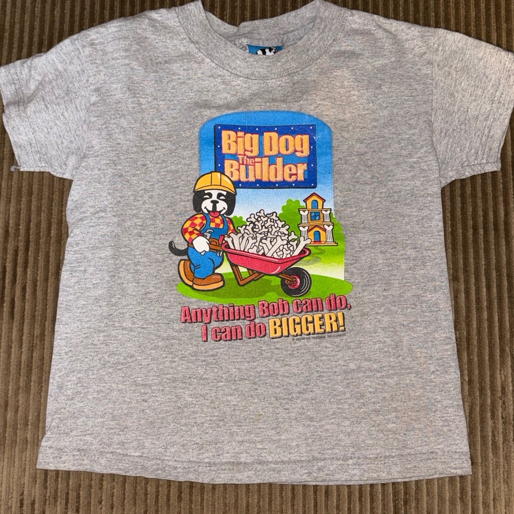 Big Dogs Gray Builder Kids 4t T-Shirt
